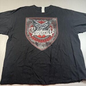 Ensiferum Shirt Mens 2XL Black Heavy Metal Band Ravens Graphic Tee Viking Rock